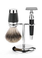 Mondial 1908 Italy Dublino 3 Piece Safety Razor Set Black