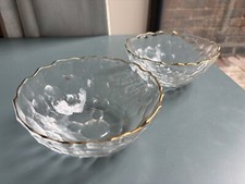 2 Set of  clear glass salad