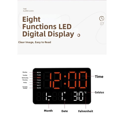 Digital alarm clock moon - alarm,