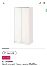 IKEA KLEPPSTAD Wardrobe with 2