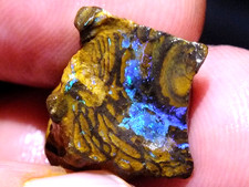 Boulder Matrix Opal 19.37 carats Top Electric Blue fires Australian Opal