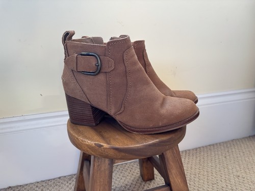 Ugg brown suede leather ankle - leather,