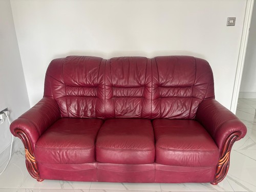 Seat rust leather sofa - rust,
