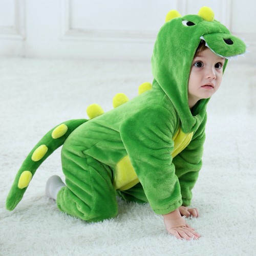Baby boys green dinosaur - green,