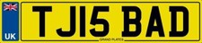 NUMBER PLATE TJ INITIALS TJ15 BAD REGISTRATION TJ IS BAD TOM TIM TONY TERRY TMJ