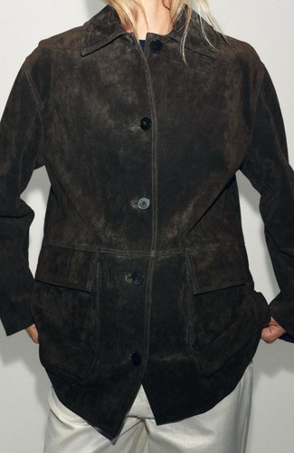Zara 100 suede leather - leather, jacket