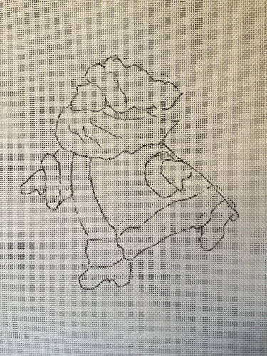 Needlepoint line drawn - line,