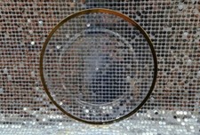 12 Gold Rim Clear Plastic