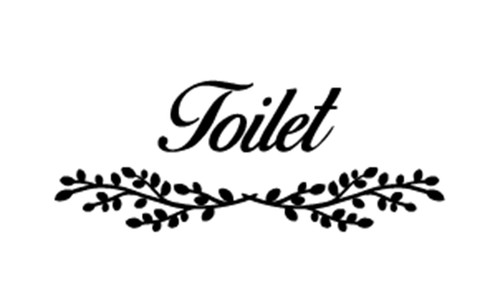 Toilet door sign sticker - door,