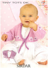 Sirdar 1726 Tiny Tots DK Baby & Toddler Tie-Front Bolero Cardigans – Long or Sho