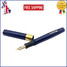 VINTAGE MOORE L84 FOUNTAIN PEN IN DARK BLUE FULL FLEXIBLE 14K EXTRA FINE NIB USA