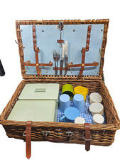 coracle picnic wicker basket and made in united kingdom vintage