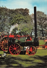 STEAM TRACTION PORTABLE ENGINE  POSTCARD LARGE SIZE GOOD PLUS VERY GOOD