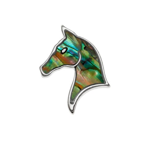Horse lapel pin silver - lapel, plated