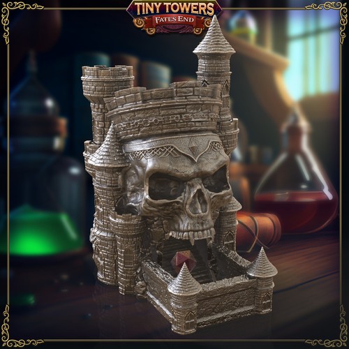 Fantasy dice tower skull - fantasy,