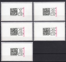 USA 2004 ATM Meter Stamps IBM APC Issue Scott# CVP 57, a-d MNH + receipt