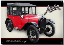 AUSTIN CHUMMY 1927 METAL SIGN.GARAGE SIGN.VINTAGE BRITISH MOTOR CAR.
