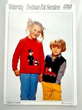 Postman Pat and Cat Sweater Slipover KNITTING PATTERNS Wendy D.K 20-28" VGC 