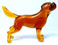 HAND MADE  BLOWN "MURANO" GLASS COLLECTABLE  LABRADOR RETRIEVER  DOG  FIGURINE