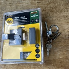 Yale 40mm High Security Night Latch In Grey With Satin Yale Cylinder With 2 Keys