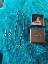 Gucci Boule Necklace And Earrings Set In Sterling Silver