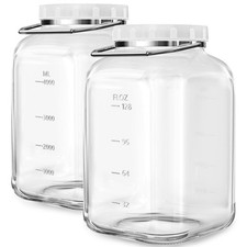 2 Pack 1.5 Gallon Glass Jar