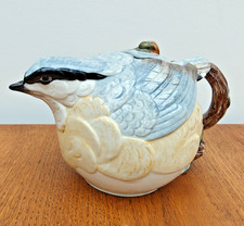 Nuthatch Garden Bird Decorative Ornamental Tea Pot - Staffordshire Fine Ceramics