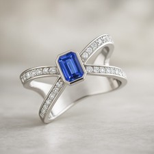 Emerald Cut Tanzanite &