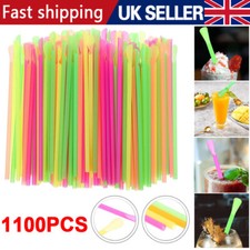 1100x Spoon Straw Plastic