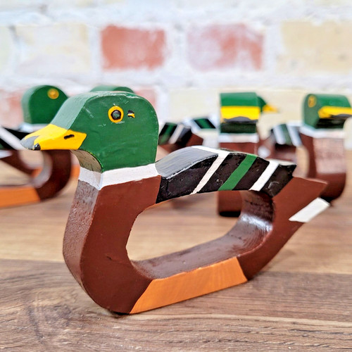 Vintage wooden mallard duck - mallard,