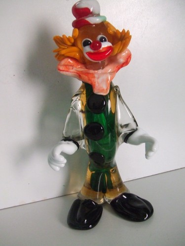 Murano glass clown figurine - murano,