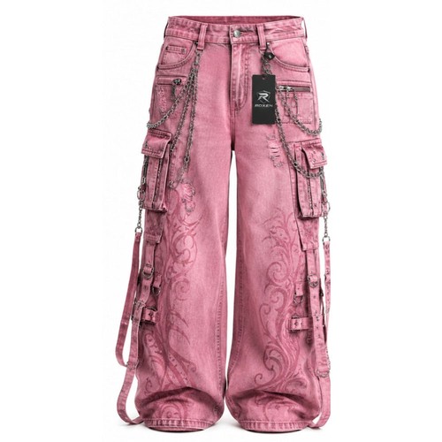 Pink cargo pants gothic - cargo,