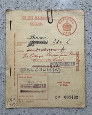 Rare Original WWII July 1940 UK On His Majesty’s Service Ration Book