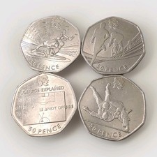 JOBLOT x4 Olympic 50p Coins