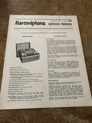 Marconiphone stereo system