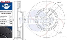 X2 PCS FRONT BRAKE DISC ROTOS X2 PCS SET RT 20653-GL T5 ROTINGER I