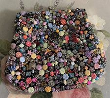 Black & Pastel Button BULAGGI Clutch Shoulder or X-Body Bag Multi-Coloured NEW