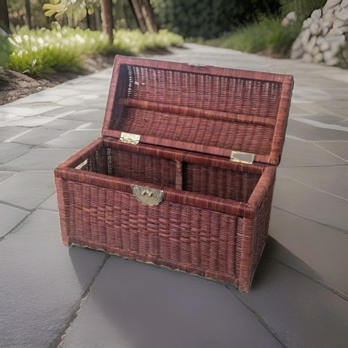 Wicker campaign trunk oriental - wicker,
