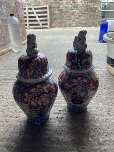 Pair antique ginger jars - pair,