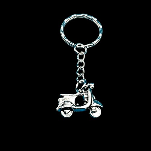 Scooter charm keyring silver - scooter,