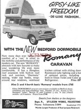Bedford ROMANY Dormobile Caravanette ADVERT Vintage Small 1960 Print Ad 692/105