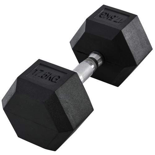 5kg single rubber hex - 17.5kg,