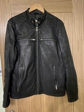 Lakeland Leather Harker Jacket, cafe racer, black, 40" Chest, Superb condition