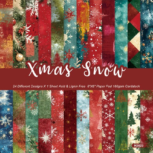 24pcs christmas snow paper - snow,