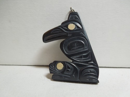 Argillite raven and frog - and,