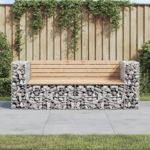 184cm gabion garden - garden, bench
