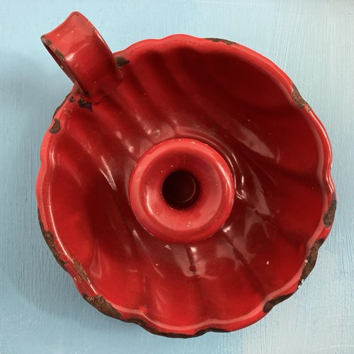 Vintage red enamel - enamel, chamber