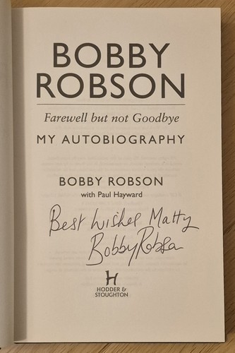 Signed bobby robson farewell - signed,