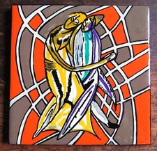 Bloomsbury Group Inspired Tile Coaster Vanessa Bell Omega Workshop Design Art