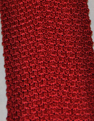 Duchamp knitted silk tie - red, /